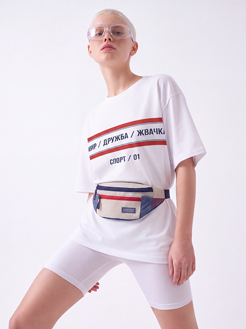 T-shirt "Мир, Дружба, Жвачка"  OVERSIZE белая